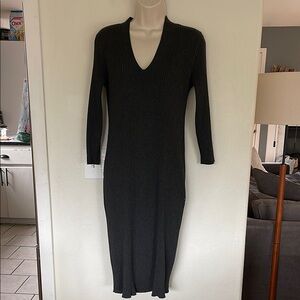 Calvin Klein small gray sweater dress, 3/4 sleeve